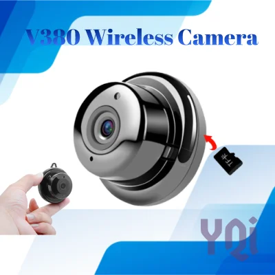 YQi V380 1080P HD Mini Camera Wireless WiFi Camera Night Vision Motion Detection Wireless IP Cam Indoor Home Secruity Cam Connect To Mobile Phone