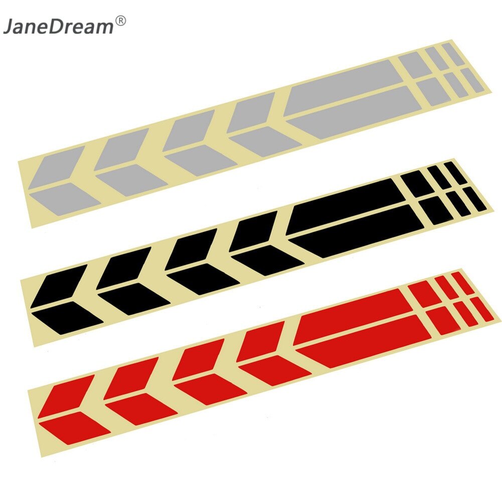 JaneDream Reflective Motorcycle Wheel Decal Sticker Mudguard Protector Decals Decor