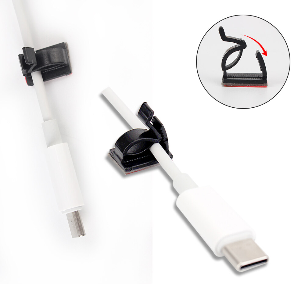 Data Cable Fixing Organizer Auto Wire Fastener 50Pcs SelfAdhesive Car