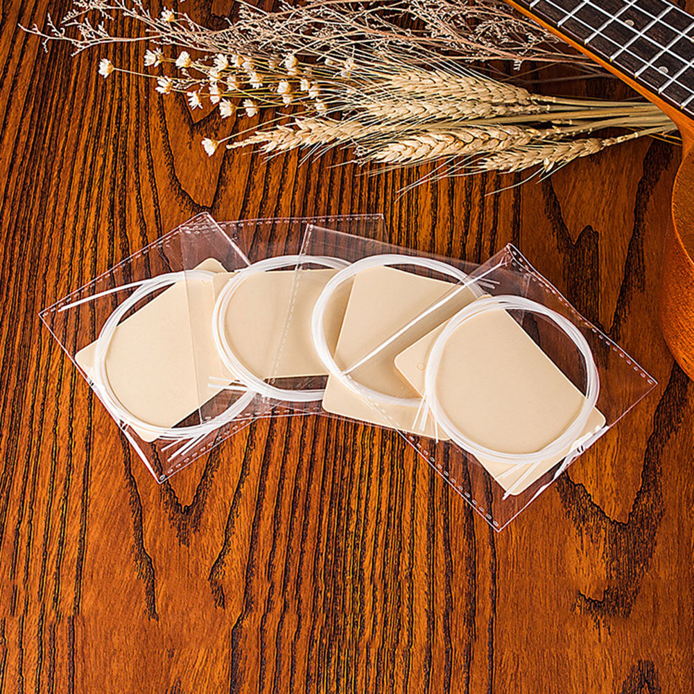 4pcs/set White Nylon Strings Replacement Part for 21/23/26in Ukulele Guitar