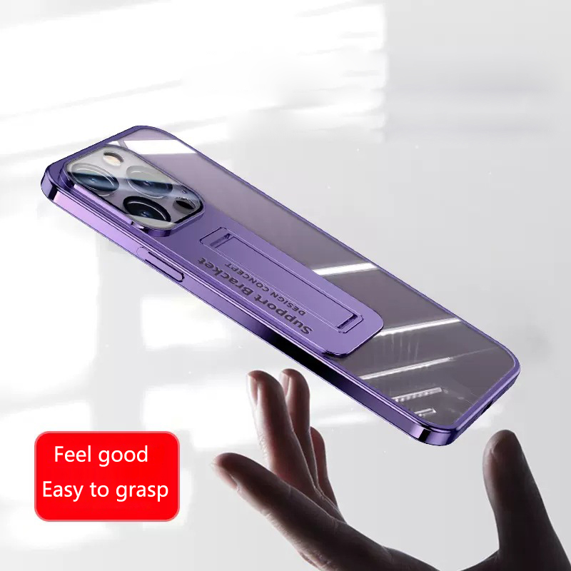 Clear Phone Case for with Kickstand for iPhone 15 Pro Max 14 Pro Max  Protective Shockproof Mobile Back Cover