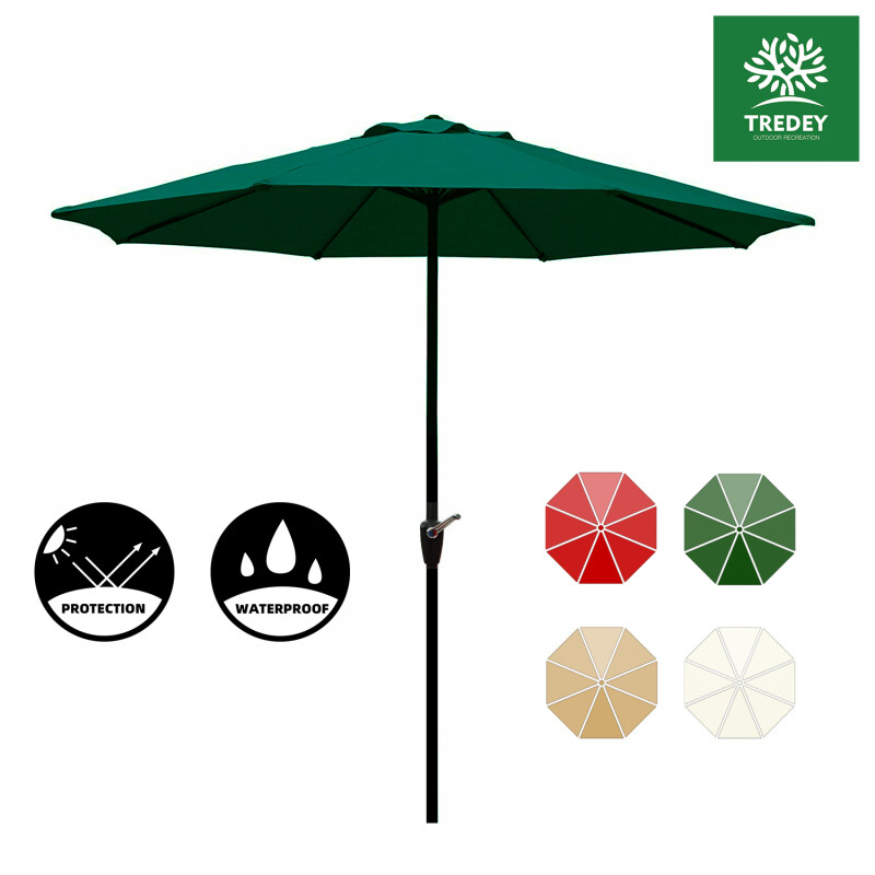 TREDEY 2.7M Garden Sunshade Patio Umbrella For Outdoor(NO BASE)