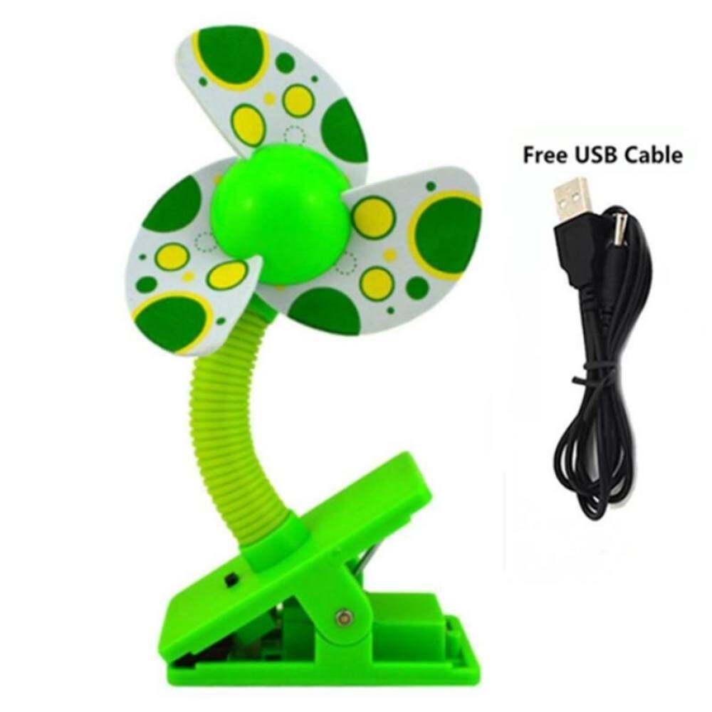 4ever 1pcs Baby Prams Cots USB Battery Clip Fan Mini Clip-onFanBaby Stroller Accessories Safety Fan (Green) Singapore