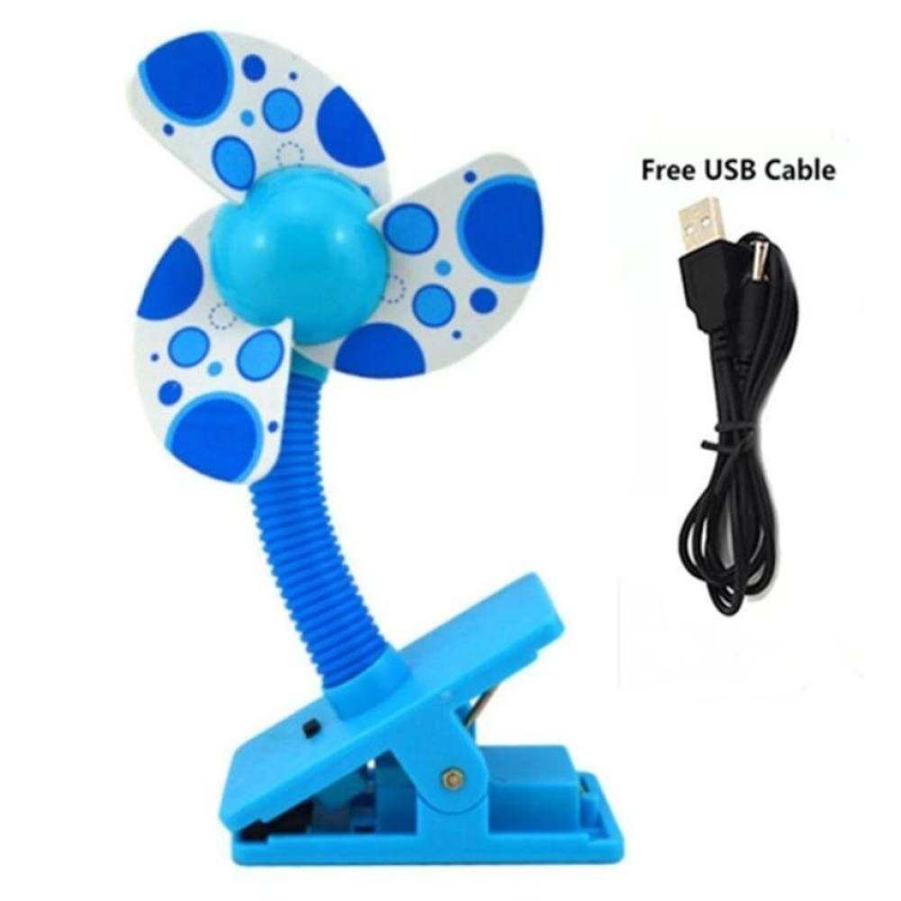 4ever 1pcs Baby Prams Cots USB Battery Clip Fan Mini Clip-onFanBaby Stroller Accessories Safety Fan (Blue) Singapore