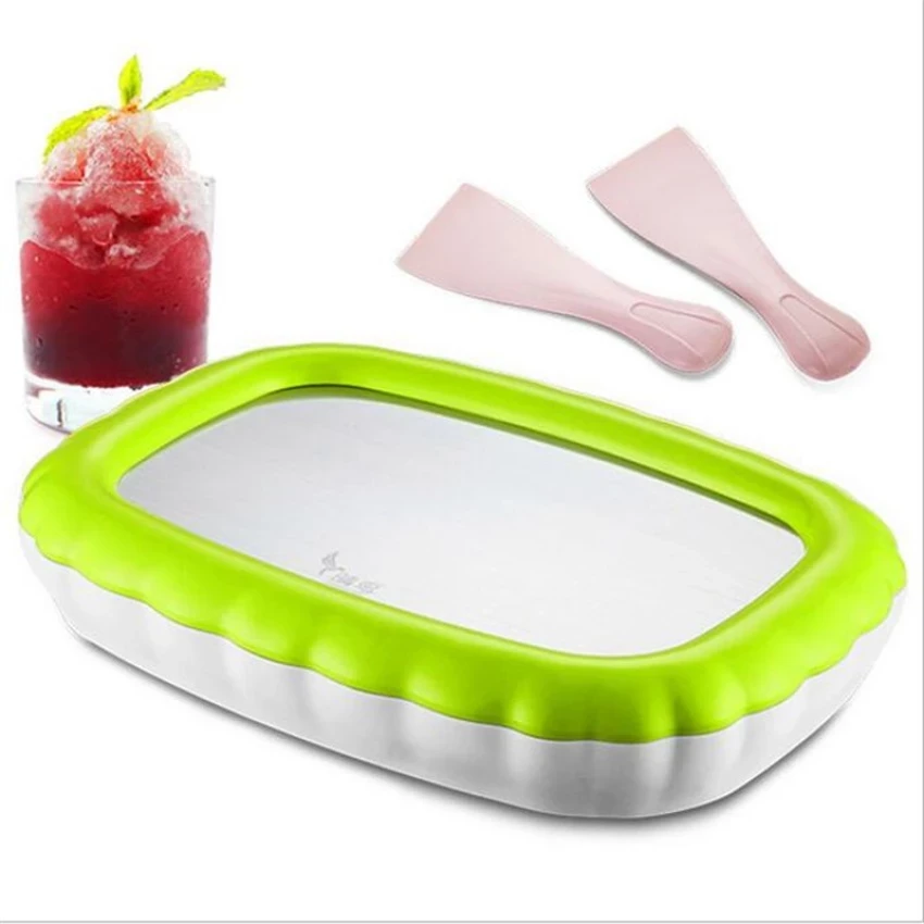 【LLBT-Home】DIY Fried Ice Cream Machine Frozen Yogurt Smoothie Ice Cream Maker Fruit Yogurt Porridge Milkshake Pan Homemade Fried Ice Tray