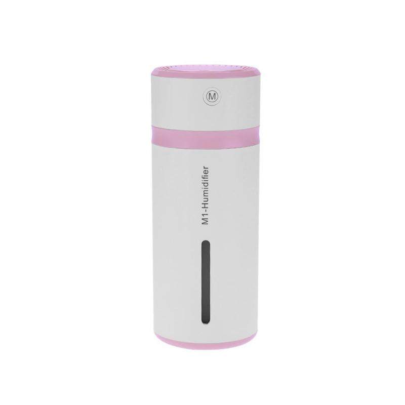 Bảng giá Portable Car Air Humidifier LED Light Mist Maker Diffuser(Pink) - intl