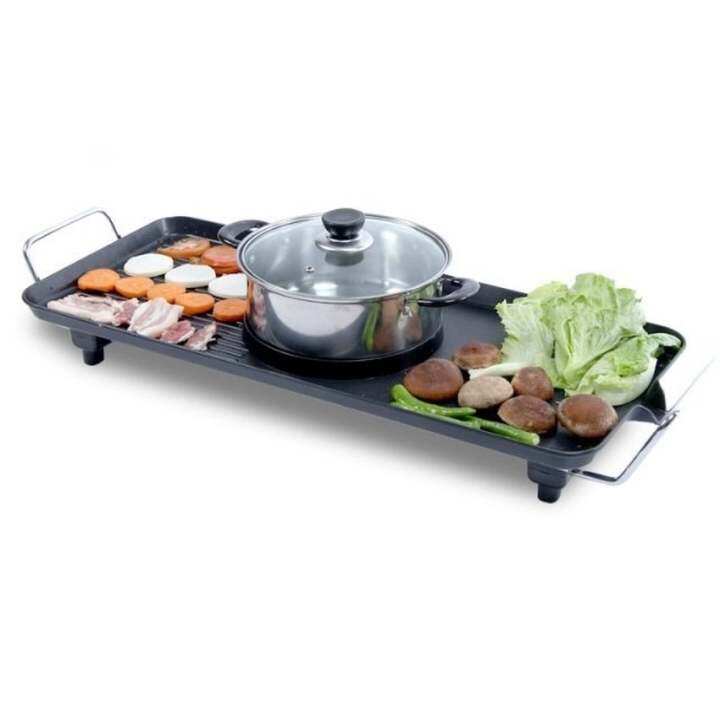 Two Sided 2 In 1 Electric BBQ Grill and Steamboat Lazada