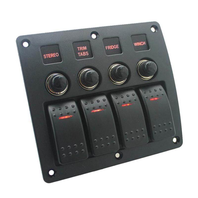 YUESHUNBUHA 勿动!! 3 Gang / 4 Gang/ 5 Gang Circuit LED Rocker Switch Panel for Car Marine Boat 3.1A Dual USB Waterproof Power Charger Socket DIY Refit Kit - intl Singapore