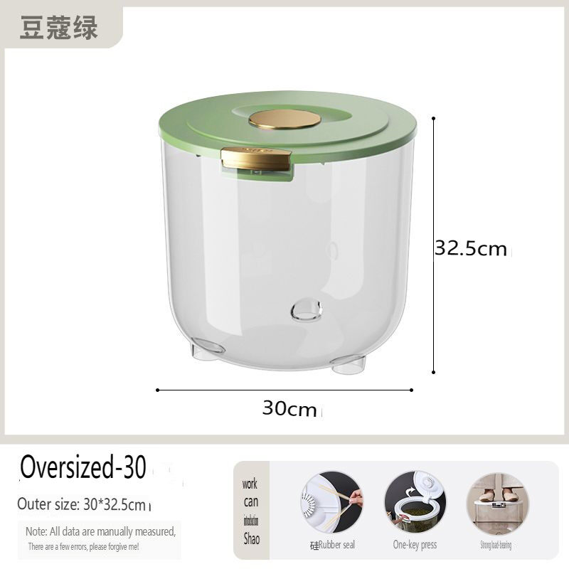 15KG Rice Bucket,Rice Dispenser,Rice Container,Grain Storage Bucket,Cereal Dispenser