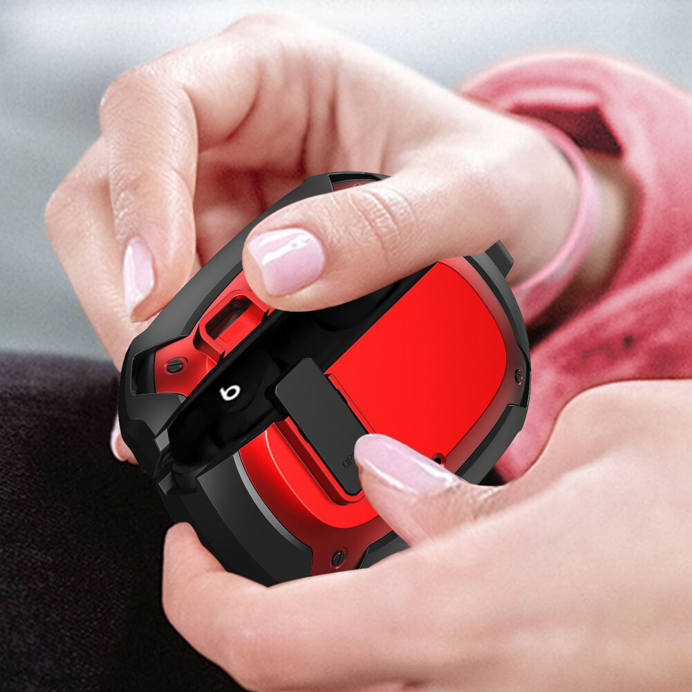 Liplasting Earphone Case For Beats Studio Buds Protective Cover Anti-fall Anti-scratch Shockproof Dustproof Shell Protector With Keychain