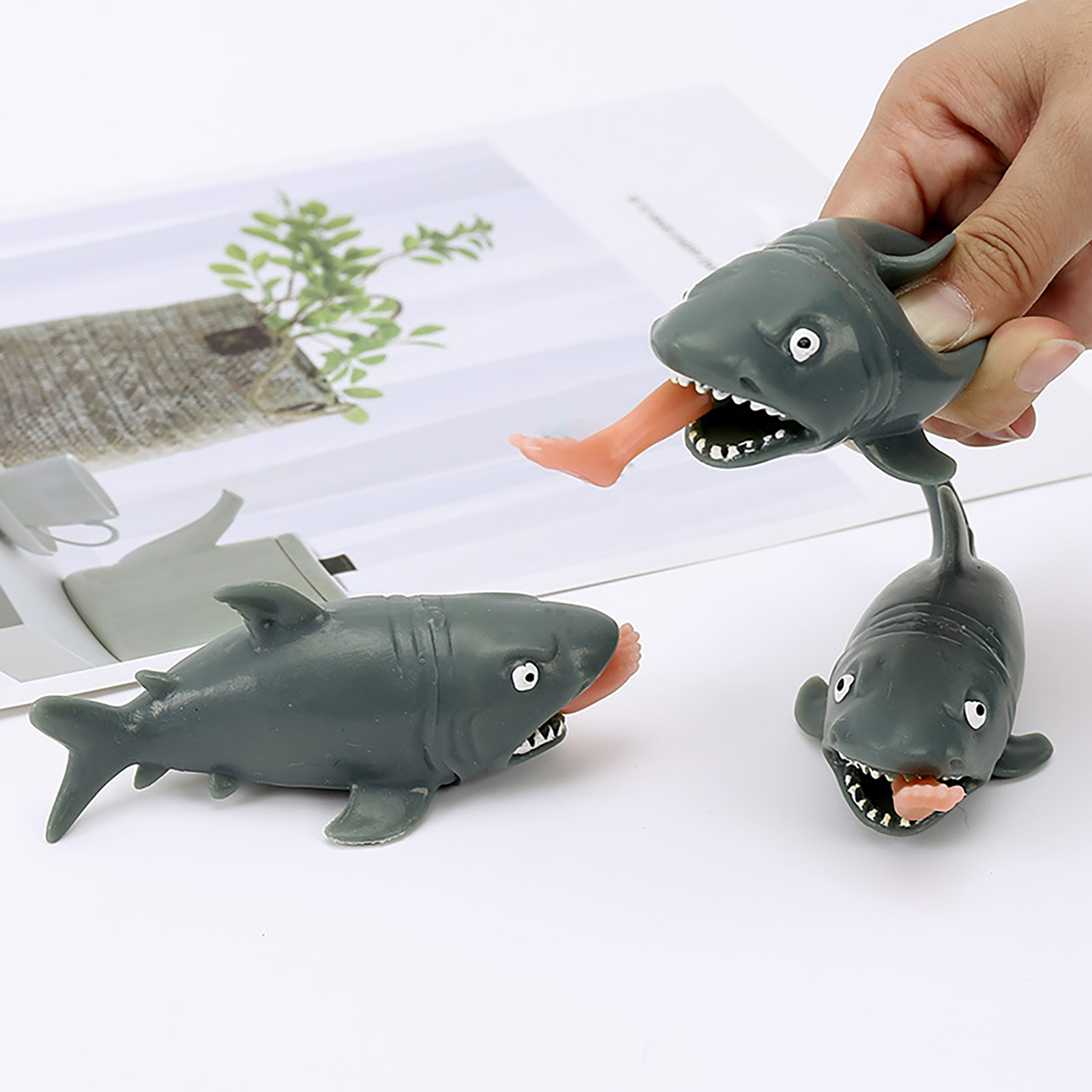 Uh HA Honey Turtle Shark Model Prank Squeeze Stress Relief Massage Decompression Toy Gift
