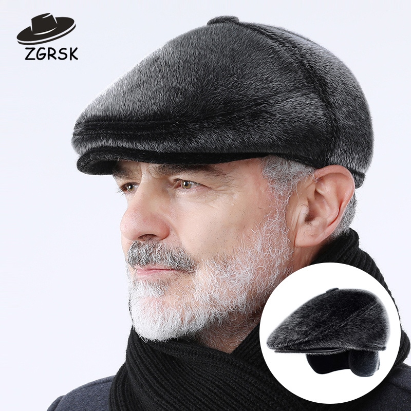 Newsboy Cap Men Fur - Best Price in 