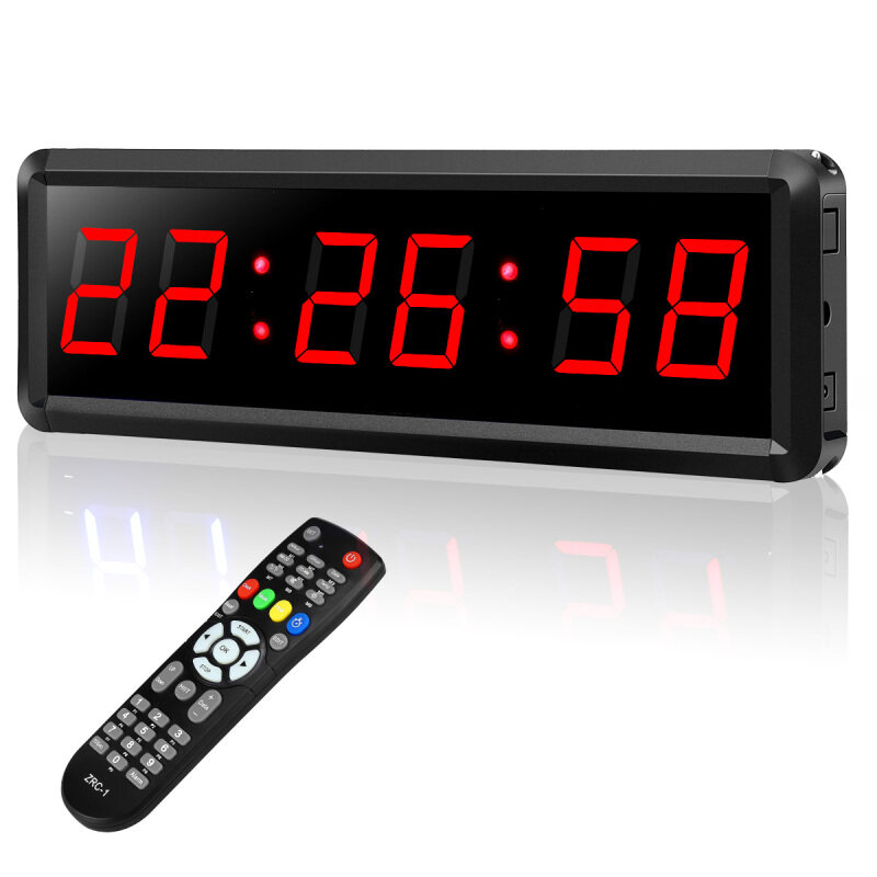 Seesii 1.5 inch LED Gym Timer Interval Timer, Countdown Wall Clock