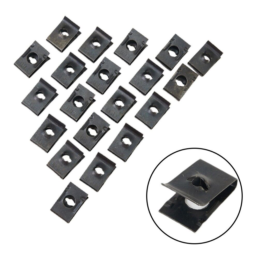 Accessory Clips Iron Replacement 17mmx10.5mm Bumper Fender Fastener Metal