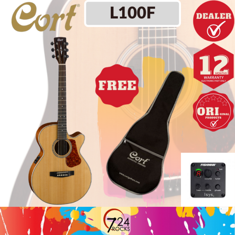 724 ROCKS Cort L100F Luce Series Acoustic Electric Guitar ( L-100F L 100F ) Malaysia