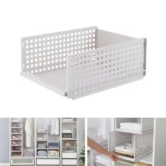Foldable Wardrobe Partition Board Storage Rack Detachable Drawer