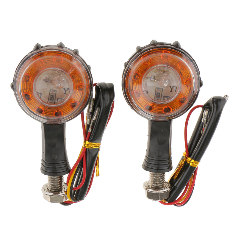 Figatia2pcs Tín Hiệu Rẽ Xe Máy, Đèn Hậu LED Họa Tiết Lòng Bàn Tay Cho Halley