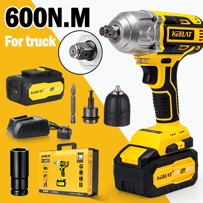 KEELAT KID006 600NM Brushless Impact Wrench Cordless High Torque 1/2