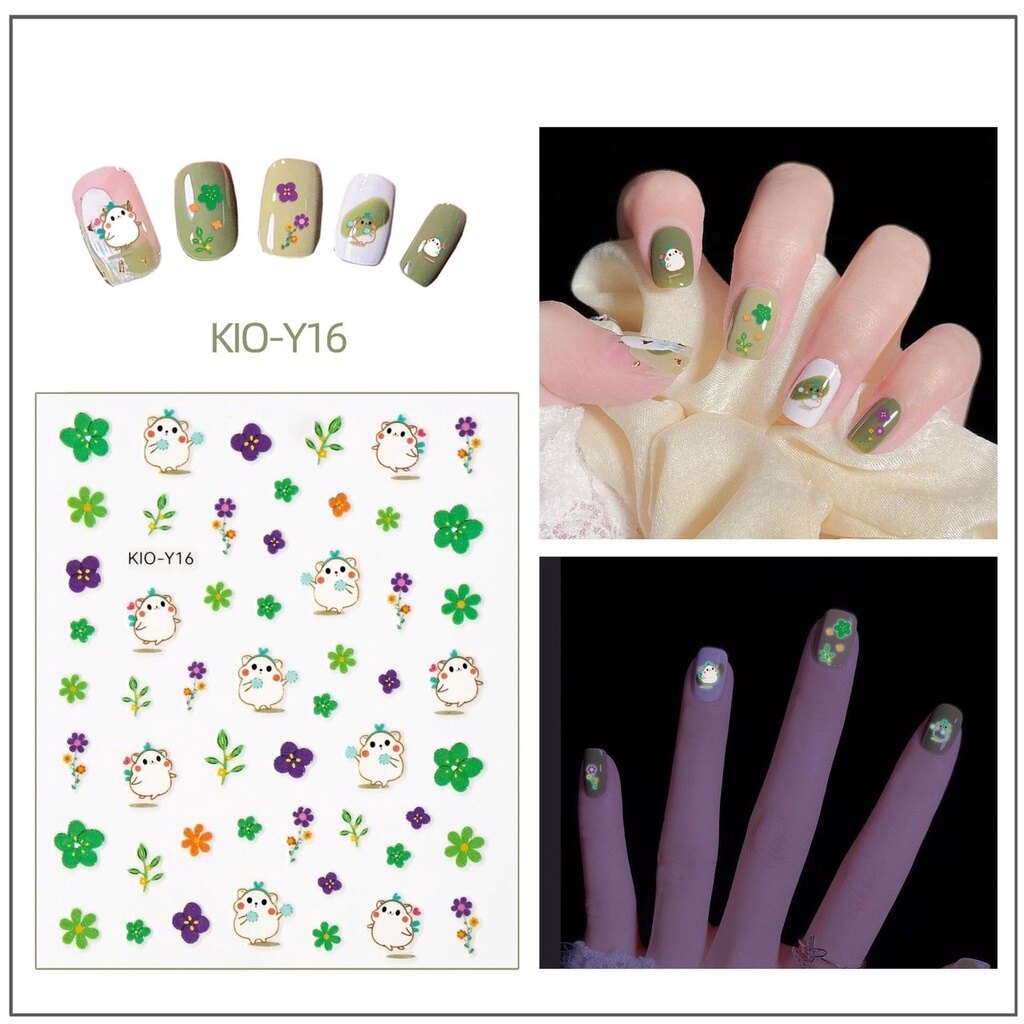 Stick dán móng có thể đổi màu siêu cute dành cho nail 7k/1 tấm