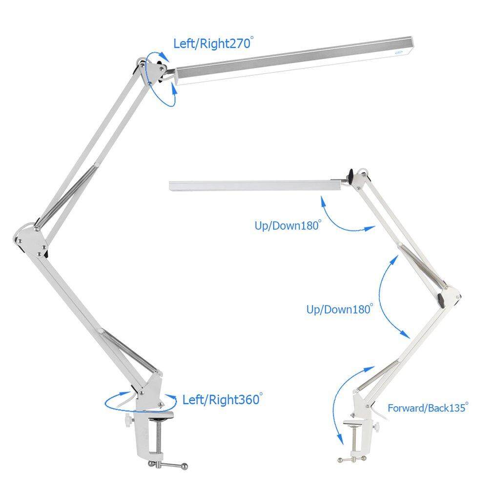 Bán Chạy nhất Gấp KẸP USB ĐÈN LED Để Bàn Dài Cánh Tay Điều Khiển Cảm Ứng Âm Trần Để Bàn