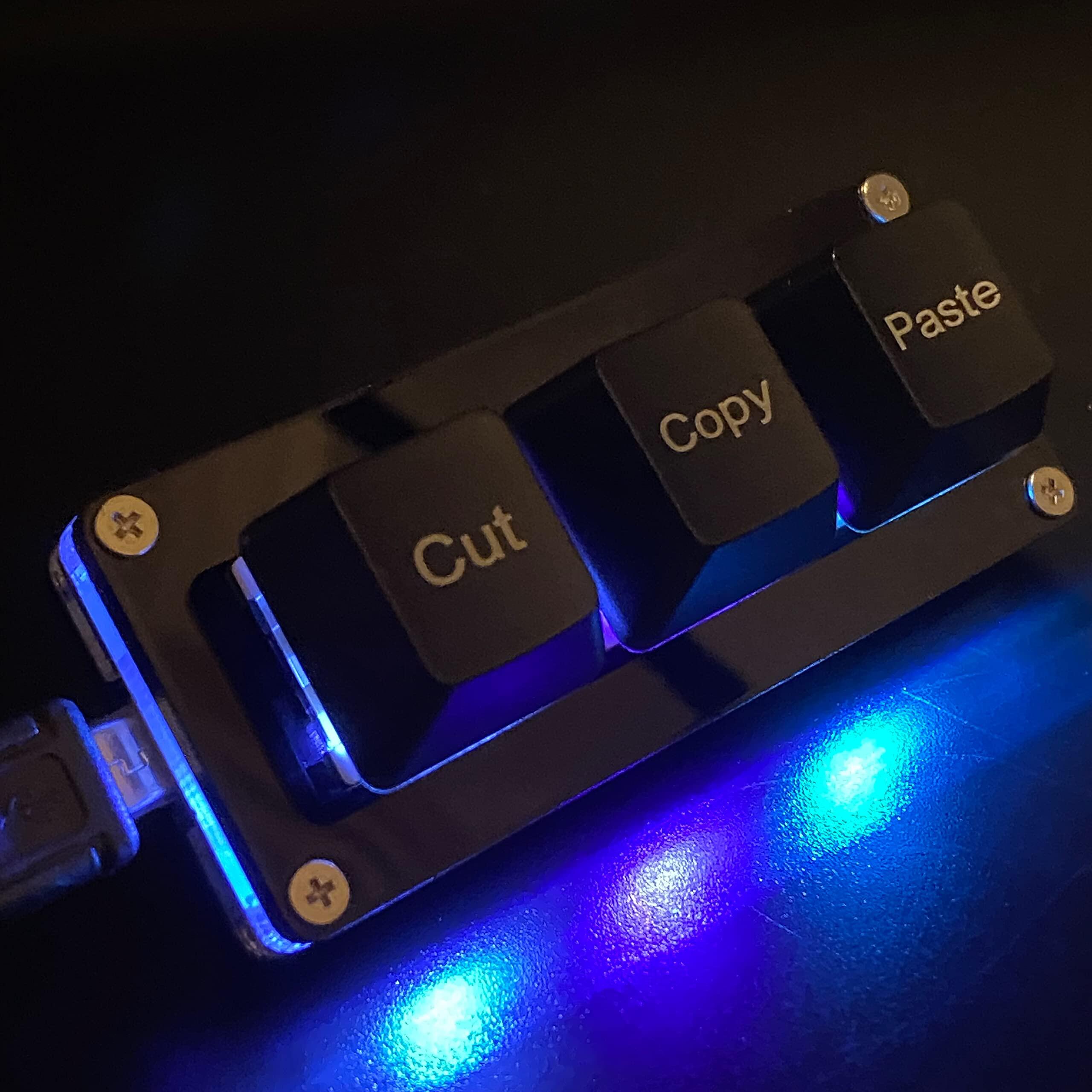 3-Key Cut Copy Paste Mini Keyboard Ctrl X C V Shortcut RGB Macro Pad OSU Gaming Keypad Programmable Keyboard For Working