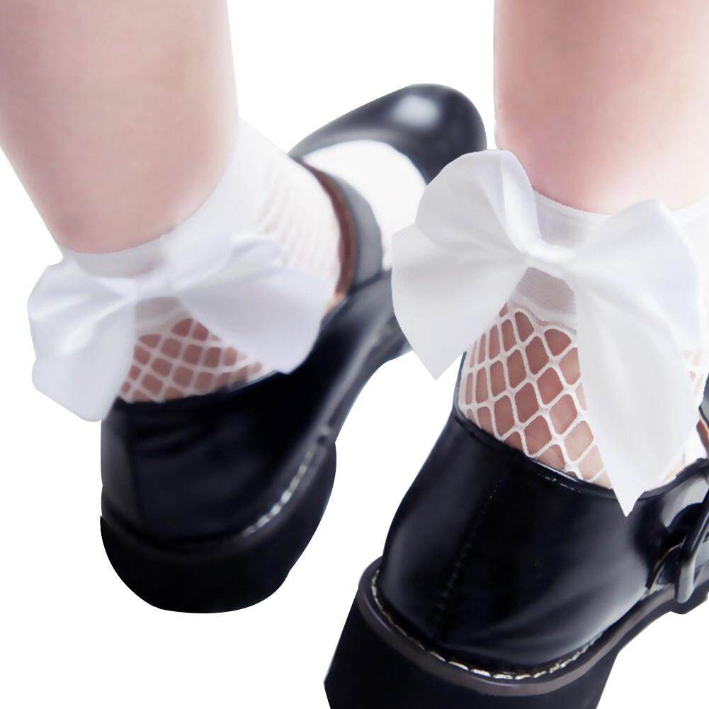Girls Plain Lace Frilly Lace Ankle Everyday School Socks