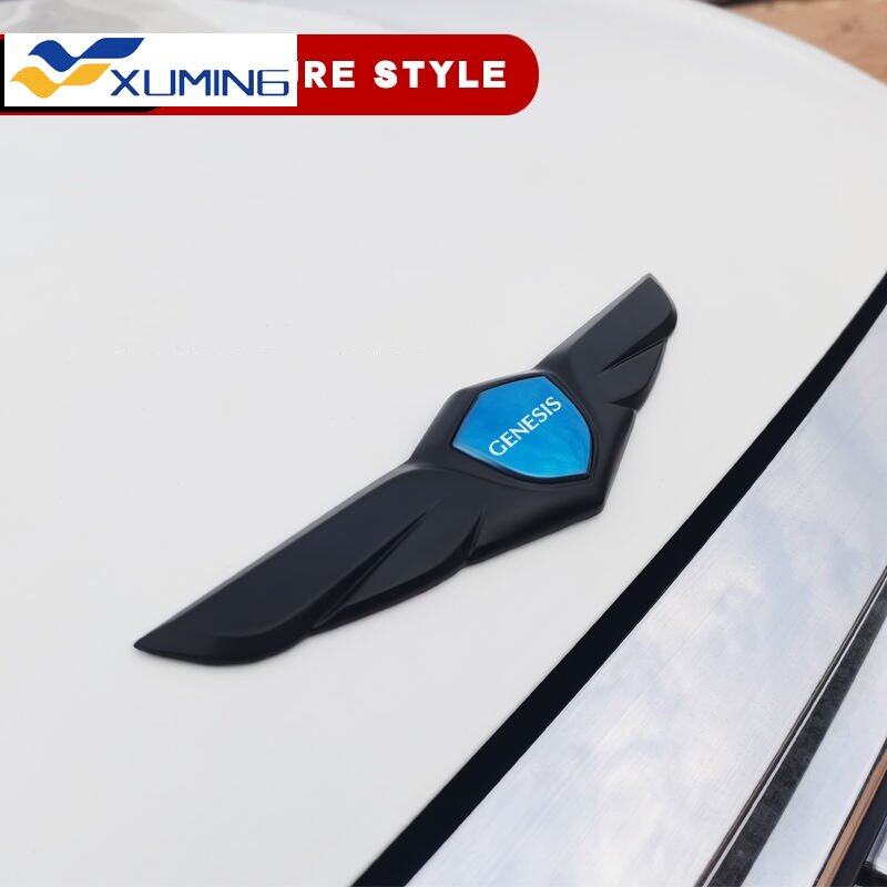 Xuming for Hyundai Genesis Car Front Hood Ornaments Metal