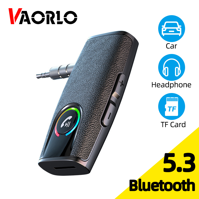 VAORLO Bộ Thu Bluetooth 5.3 GR03 Bộ Chuyển Đổi Âm Thanh Không Dây Hiển Thị Nguồn Bộ Thu AUX 3.5Mm Hỗ Trợ Thẻ TF Cho Loa Bộ Khuếch Đại Xe Hơi