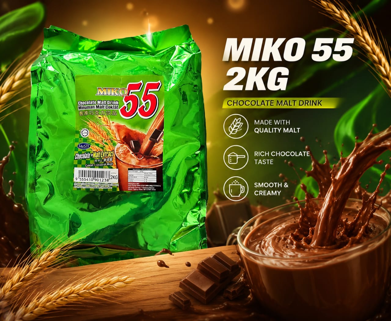 MIKO PLUS 55 CHOCOLATE MALT DRINK 1KG/2KG | Lazada Malaysia
