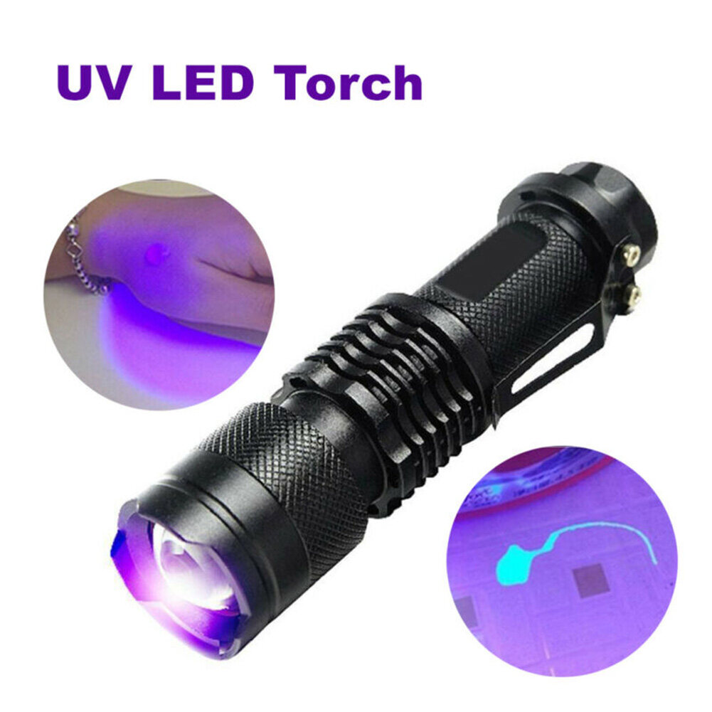 180 Lumens Mini UV Ultra Violet LED Flashlight 395 NM Inspection Lamp Torch  - Đèn pin