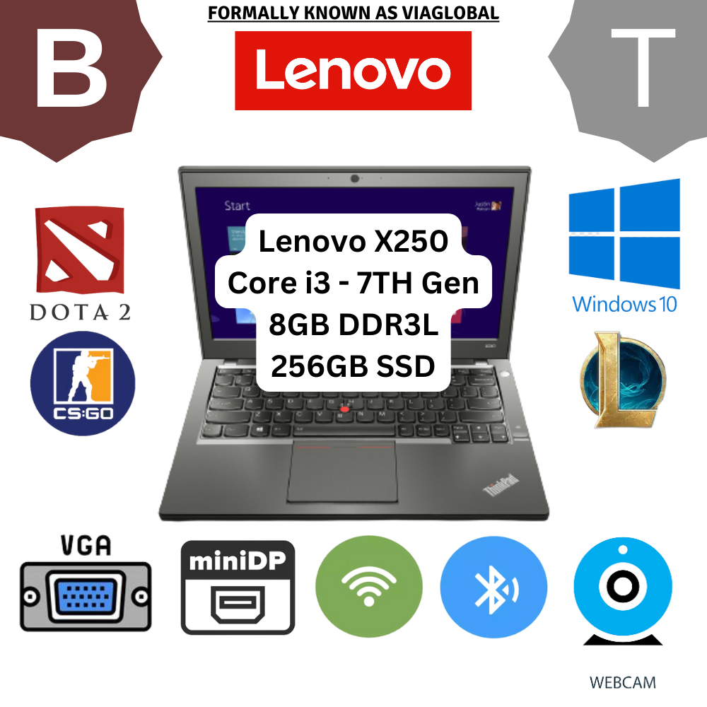 LENOVO X250 CORE i7 5TH GEN 8GB RAM 256GB SSD | Lazada