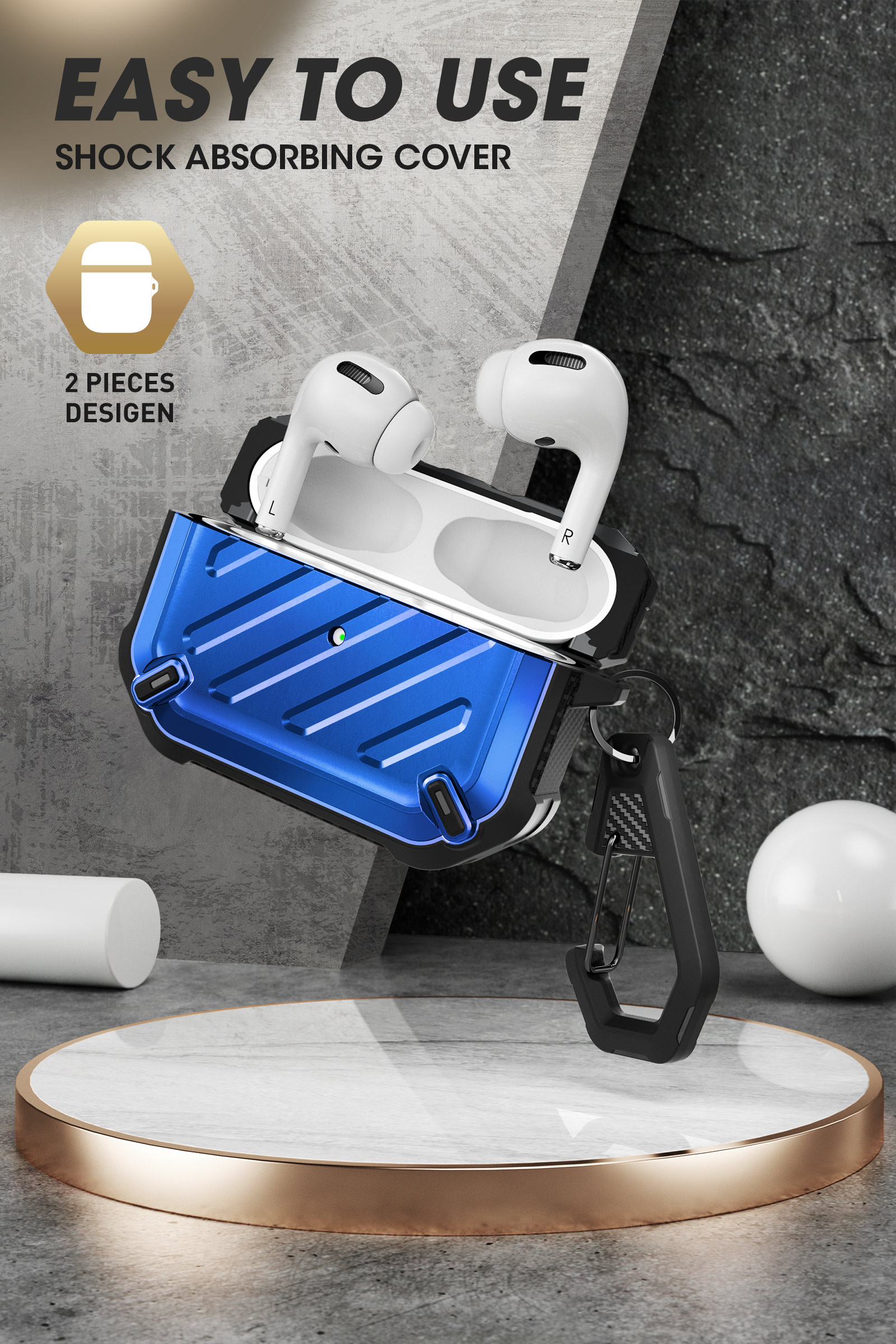 SUPCASE Ốp Unicorn Beetle Pro Series Được Thiết Kế Cho Airpods Pro (2022 / 2019) Ốp Bảo Vệ Chắc Chắn Toàn Thân Với Móc Đa Năng Cho AirPods Pro (Thế Hệ 2/Thế Hệ 1)
