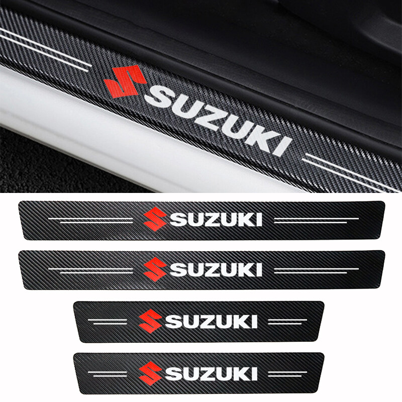 4Pcs/set Car Threshold Sticker Door Sill Protector Cover for Suzuki