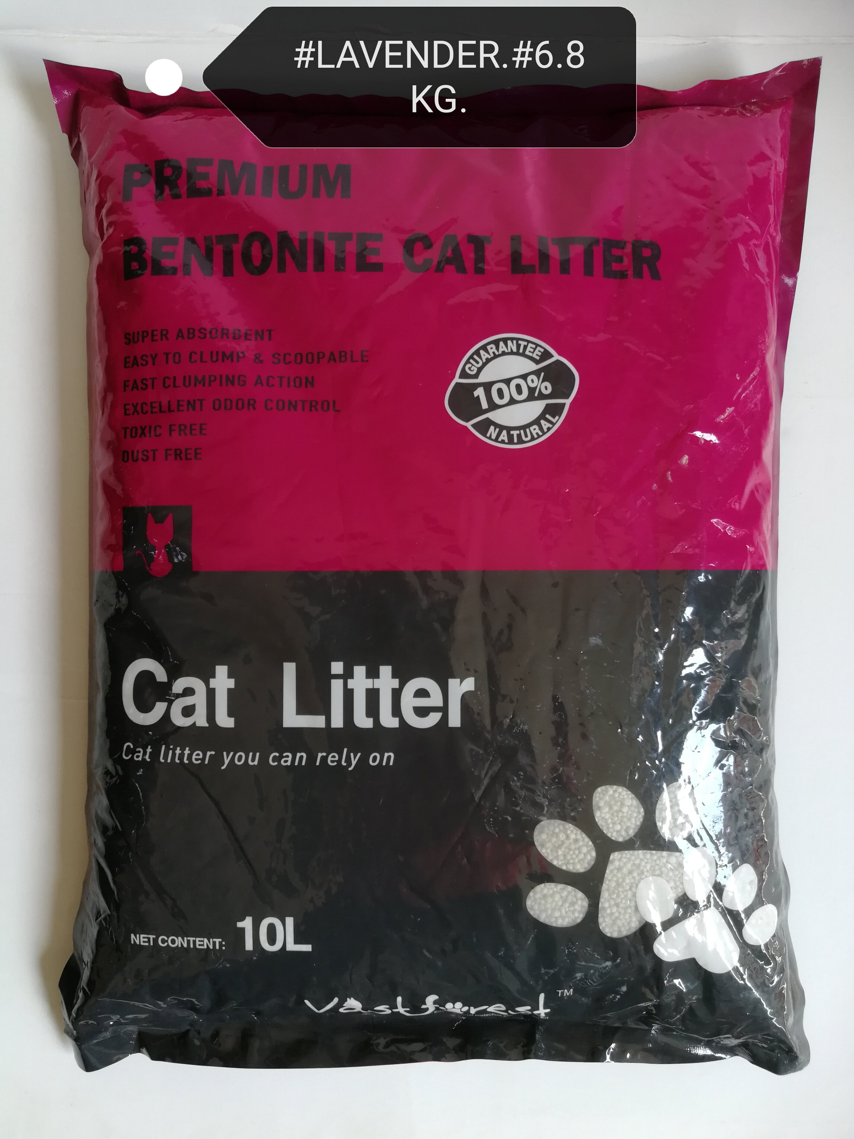 (1xPcs) Vast Forest Cat Litter 10Litre Bentonite Sand Toilet Tandas