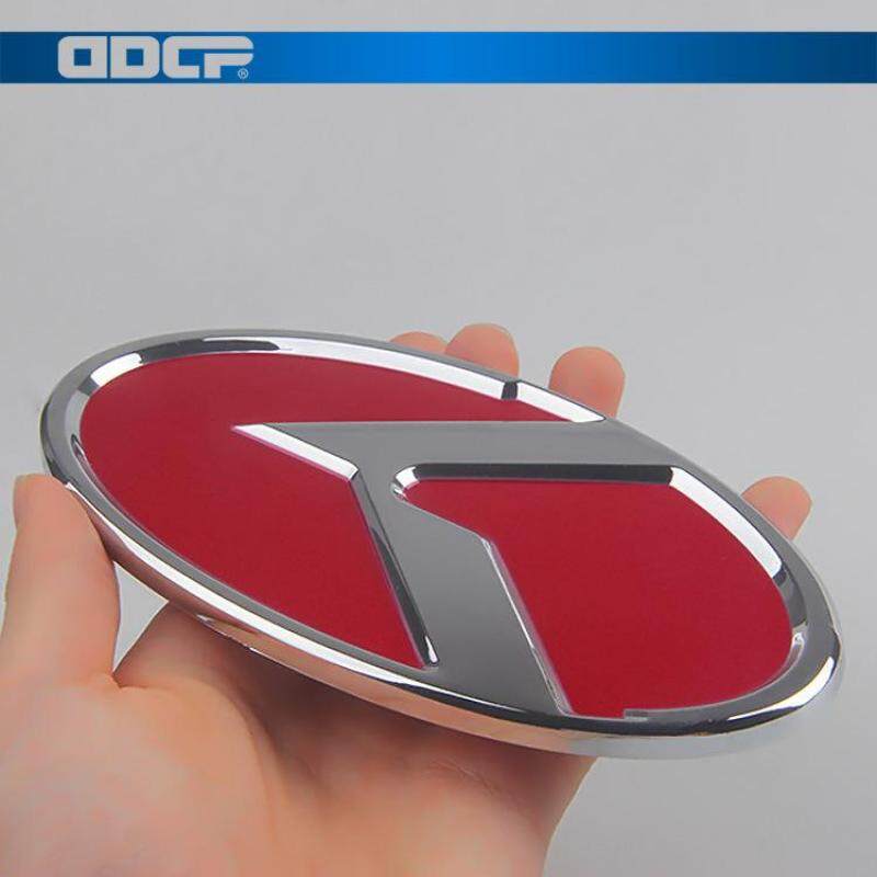 110 Mm Xe Màu Đỏ Cốp Sau Logo Lưới Tản Nhiệt Phía Trước Tấm Dán Logo Cho Kia Sorento Optima VIP K3 K5 Sửa Đổi K Forte Rio Dấu Hiệu Đuôi Động Cơ