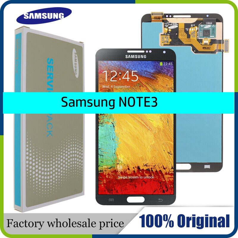 New originele 5.7'' lcd with frame for suitable for samsung galaxy note3 touch screen note 3 n9005 n900 n900 atat lcd digitizer+service pack