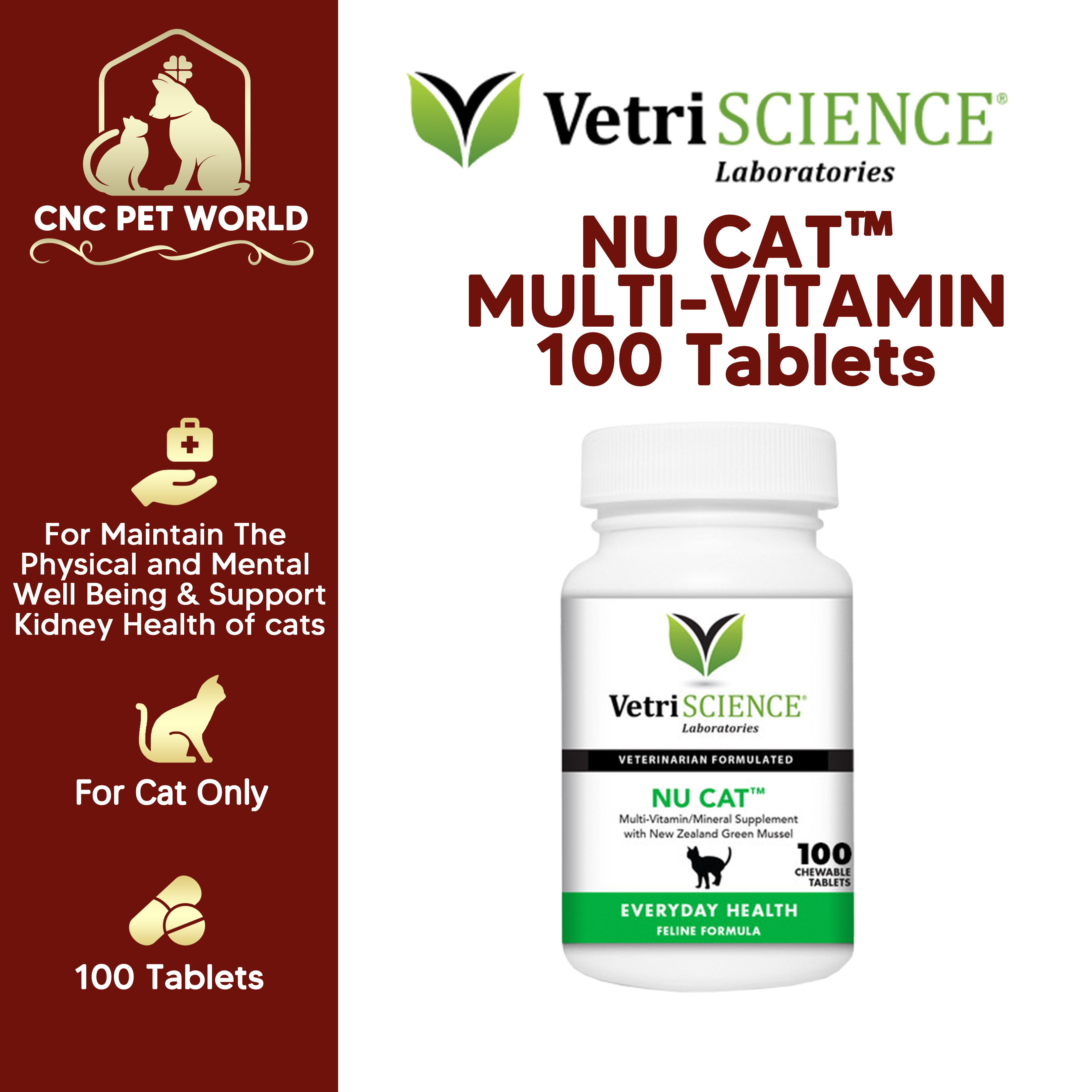 VETRI SCIENCE】 VETRI SCIENCE NUCAT MULTIVITAMIN 100 TABLET 100