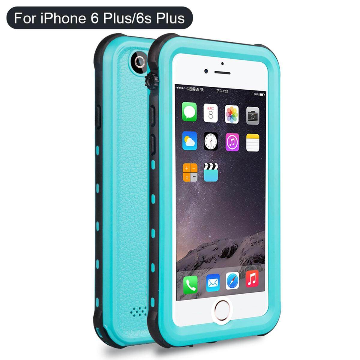 Moonmini Case untuk iPhone 6 Plus iPhone 6 S PLUS Tahan Air Case Yang Tepat Tahan Jatuh Anti Gores Pelindung Telepon Ungu