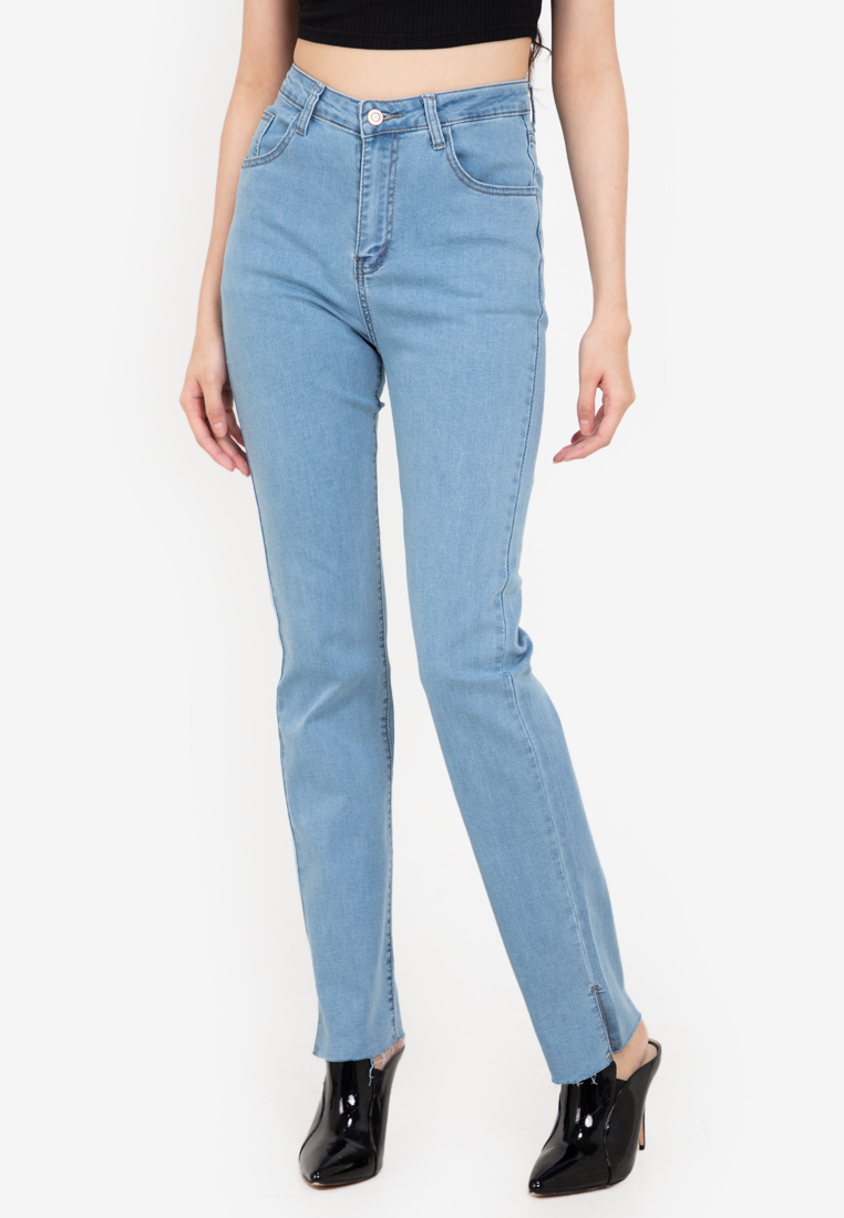 High Rise Slim Flare Jeans | Lazada