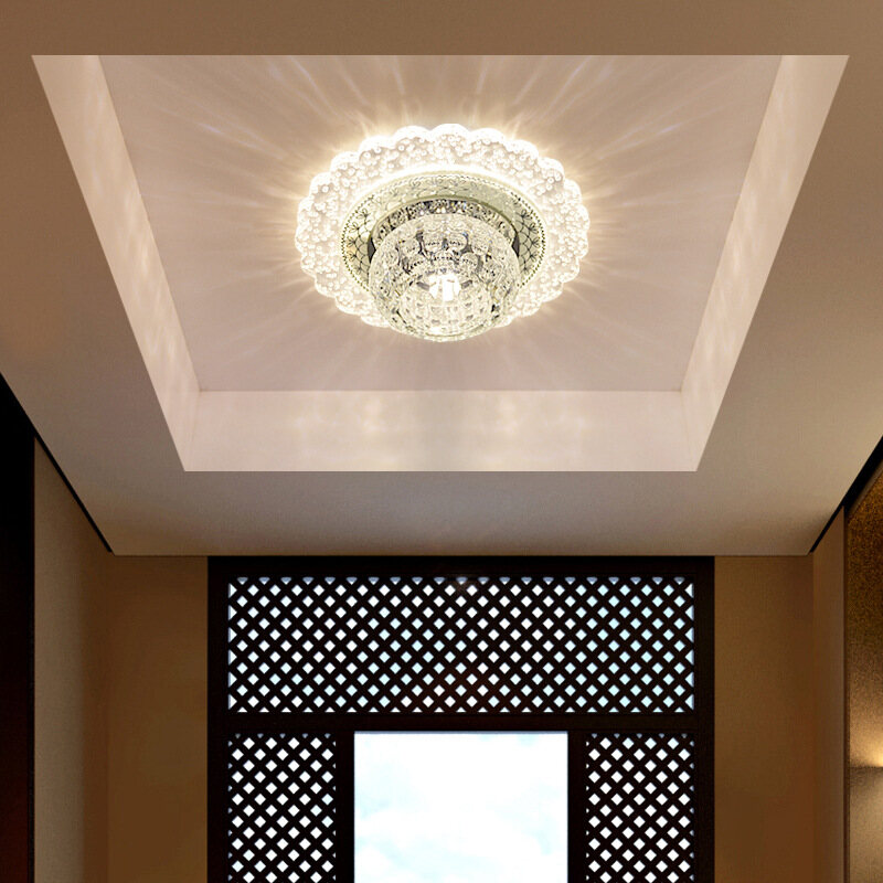 LED Light Ceiling Light Chandelier Crystal Light Corridor Light Wall Light Bedroom Light Wardrobe Light Entrance Light Balcony Light Room Decoration Light Corridor Light Home Decoration Nordic Simple Tricolor 180mm 14W