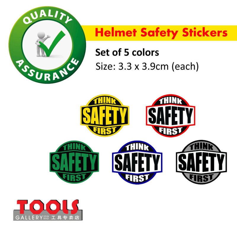 Helmet Safety Stickers/Label/Think Safety First Stickers/Head Protection