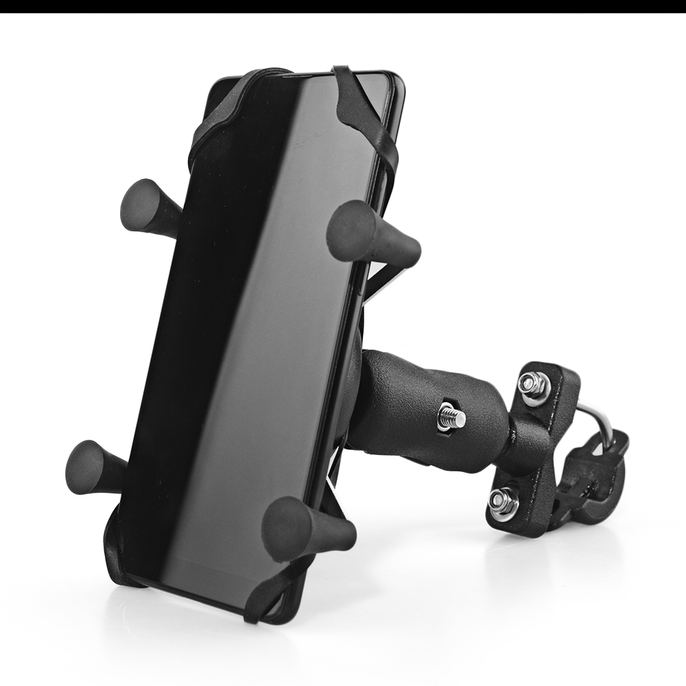 Evomosa universal Rotating Motorcycle Phone Holder with Card Slot 360-3.5 Inch