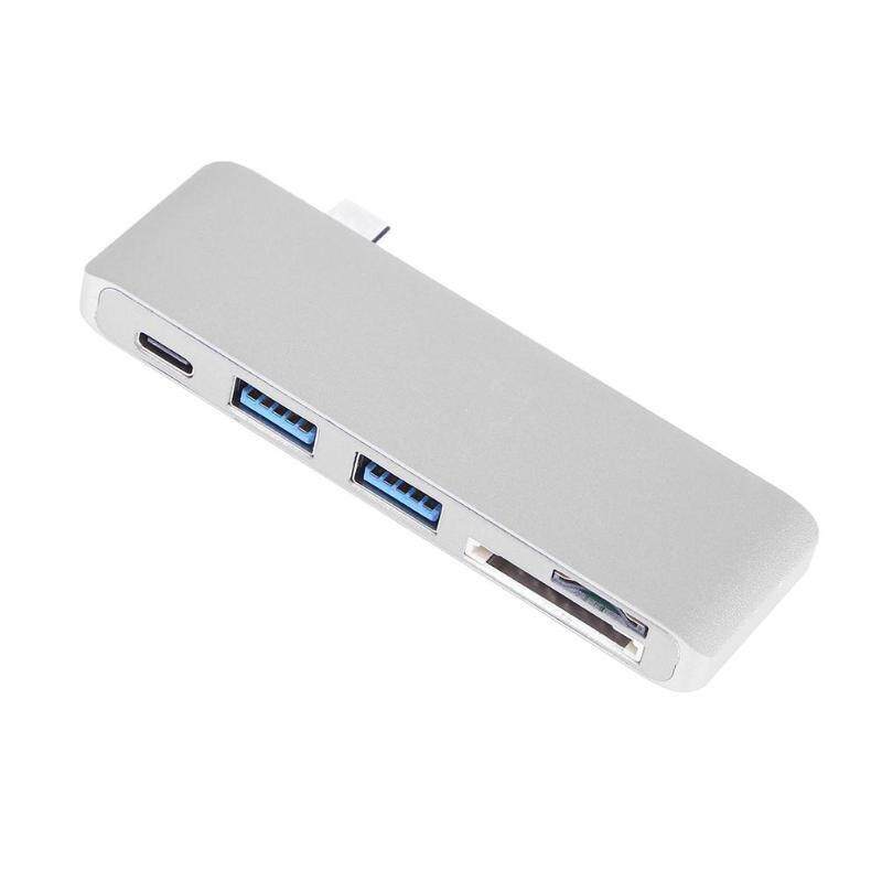 5 In 1 USB-C USB TYPE C Hub OTG Multi USB-C Splitter + Micro Port Daya USB untuk Macbook Udara Pro untuk Micro SD/TF/SD/MMC Card