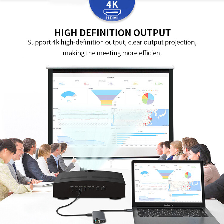 JDB USB C HUB ประเภท C ถึง HDMI 4K-compatible USB 3.0อะแดปเตอร์ HUB C ...