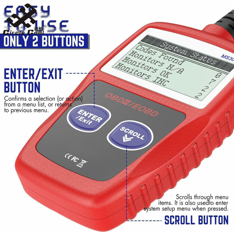 Circle Cool Ms309 OBD2 Scanner Car Check Engine Code Reader Fault Scanning Instrument OBDII Automatic Diagnostic Tool