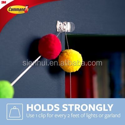 20 clips, 24 strips,3M Command Decorating Clips Damage-Free Hanging cable hook clear plastic hooks small plastic hook