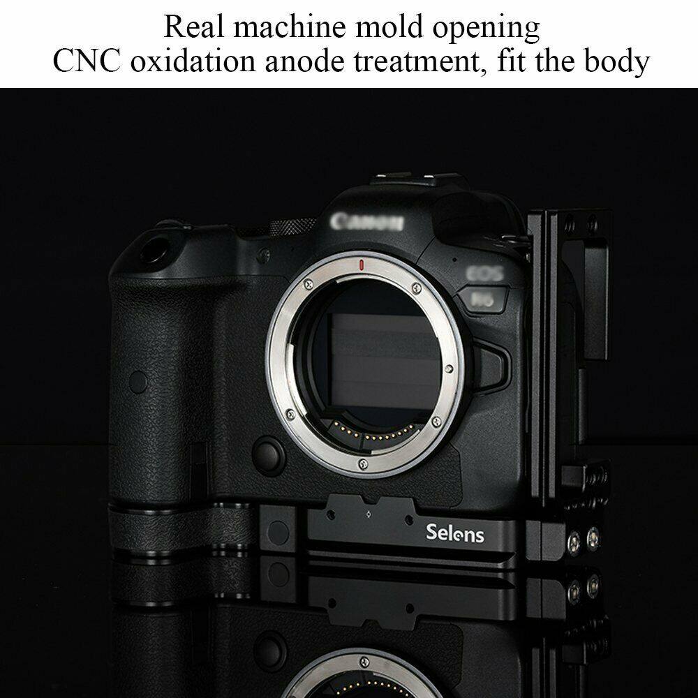 Selens L-Bracket Camera Cage Rig for Canon EOS R5 R6 Quick Release with Magnetic