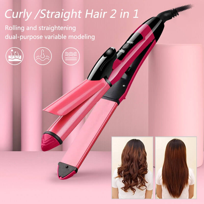 2 in 1 hair straightener and curling iron