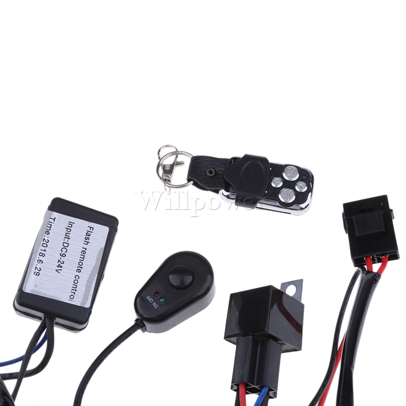 Bộ dây dẫn điều khiển từ xa đèn LED công nghiệp 1, 2, 4 bóng pha cho xe địa hình 2026, bộ dây dẫn đèn pha dải cho xe tải 4x4