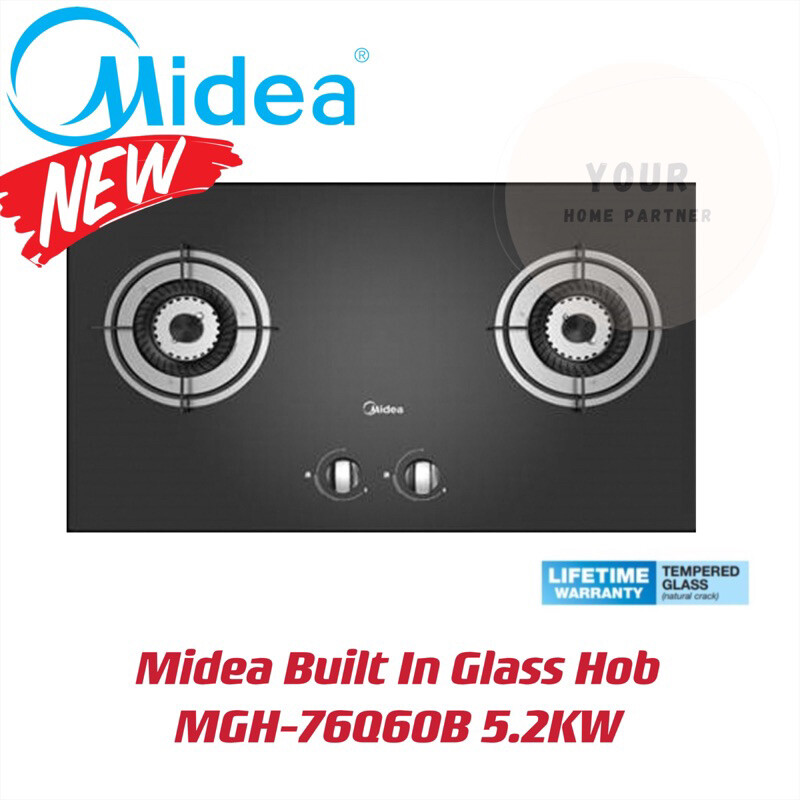 Midea Built In Glass Hob With Safety Valve MGH76Q60B 5.2KW Lazada